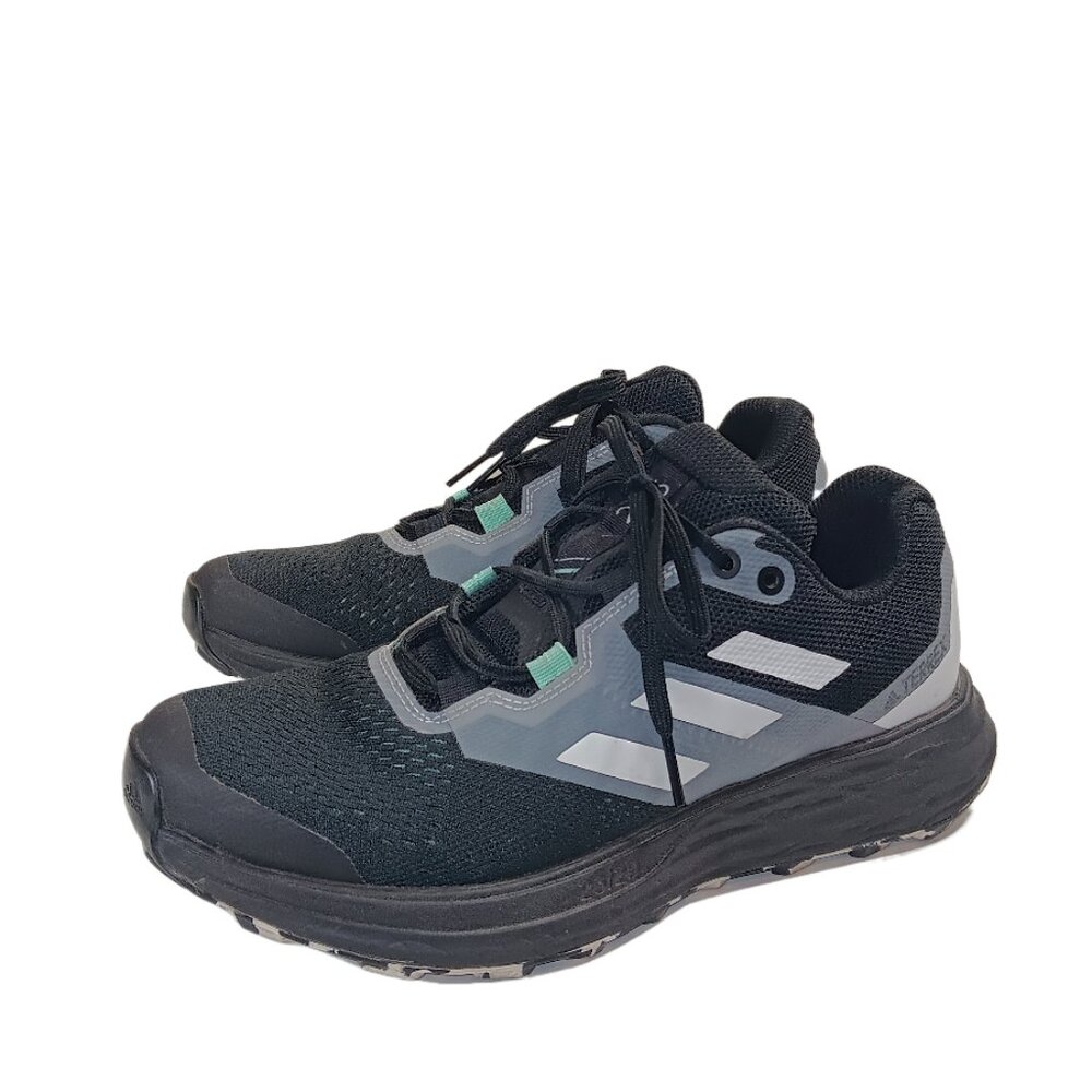 Adidas Terrex Sneakers Womens 8 Black Continental Hiking Camping Sporty Low Top
